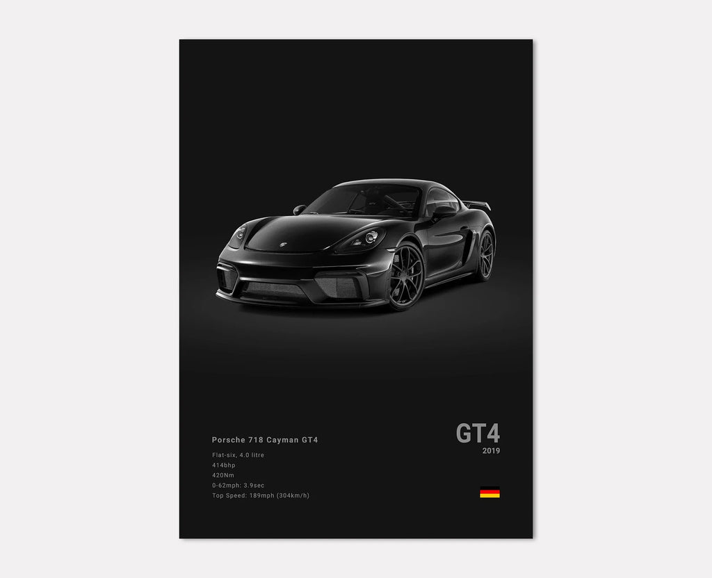 Porsche 718 Cayman GT4 Front Side Angle