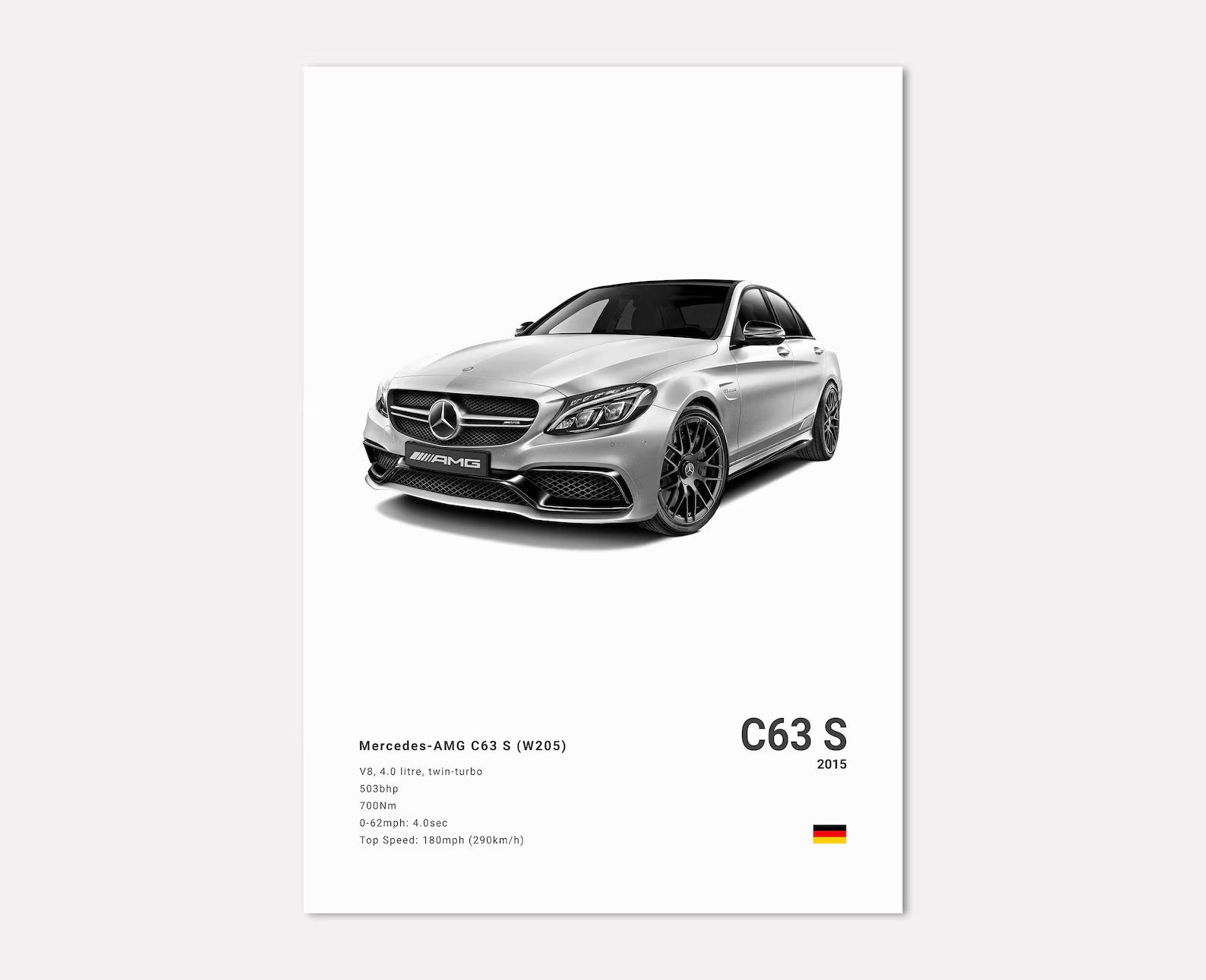 Mercedes-Benz AMG C63 S (W205) Front Side Angle