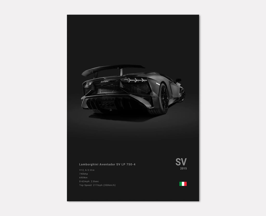 Lamborghini Aventador SV LP 750-4 Rear Side Angle