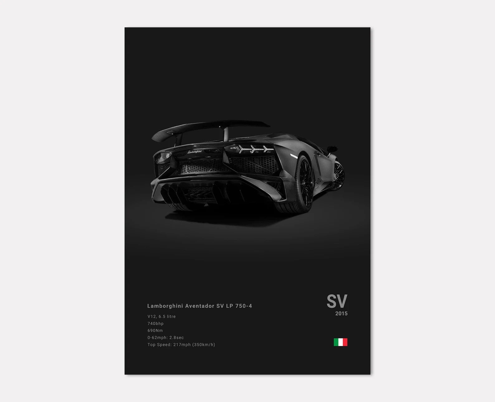 Lamborghini Aventador SV LP 750-4 Rear Side Angle