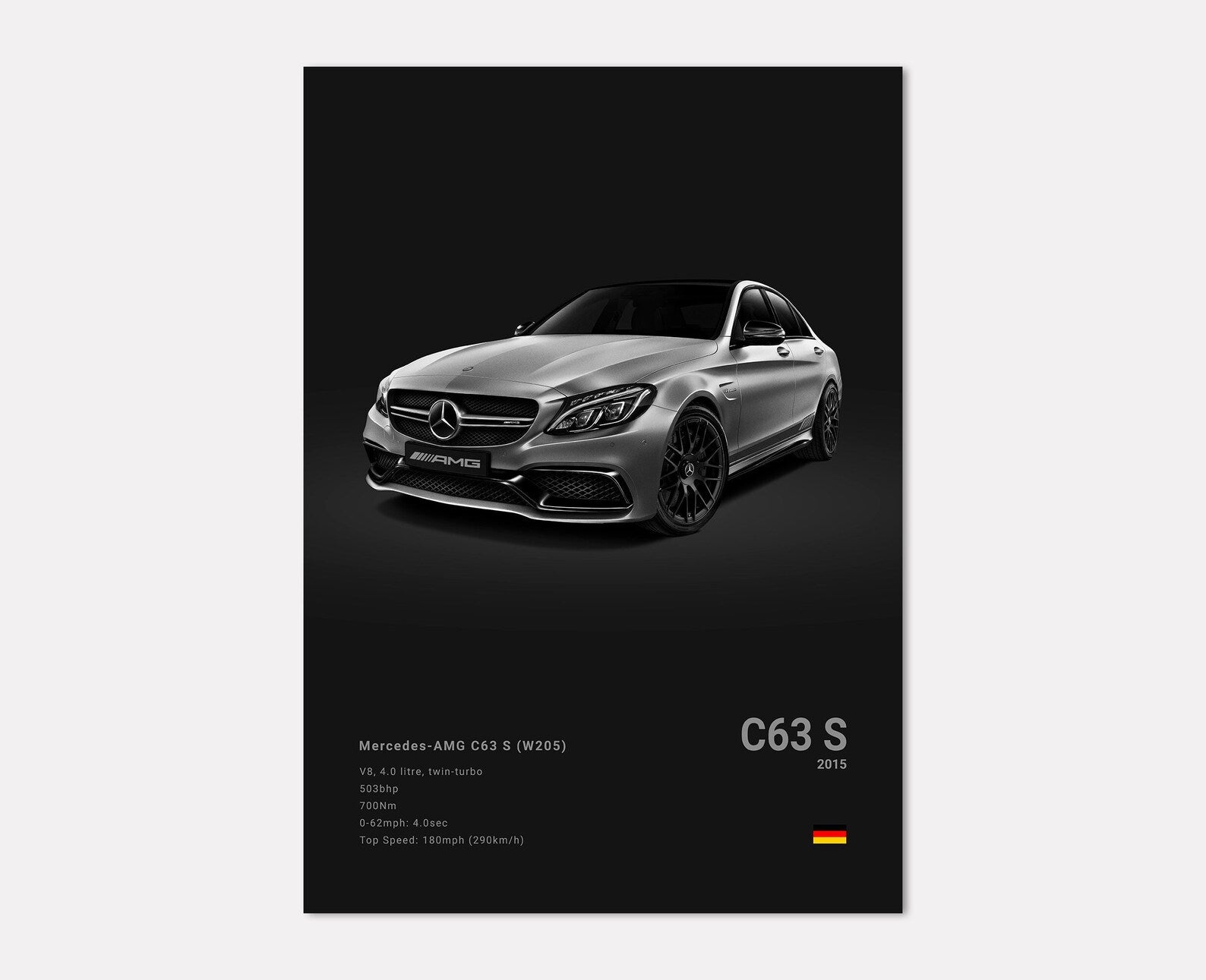 Mercedes-Benz AMG C63 S (W205) Front Side Angle