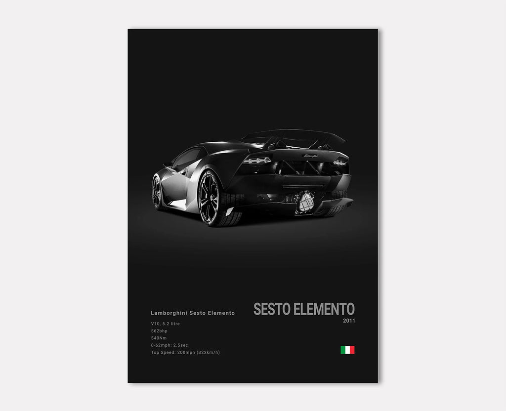 Lamborghini Sesto Elemento Rear Side Angle