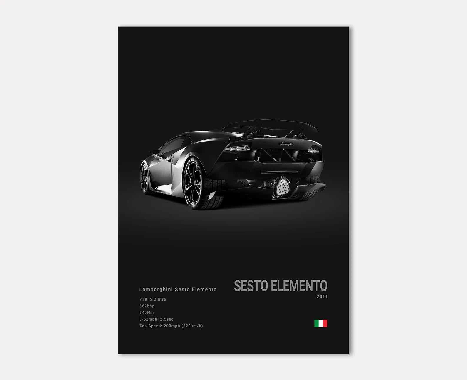 Lamborghini Sesto Elemento Rear Side Angle