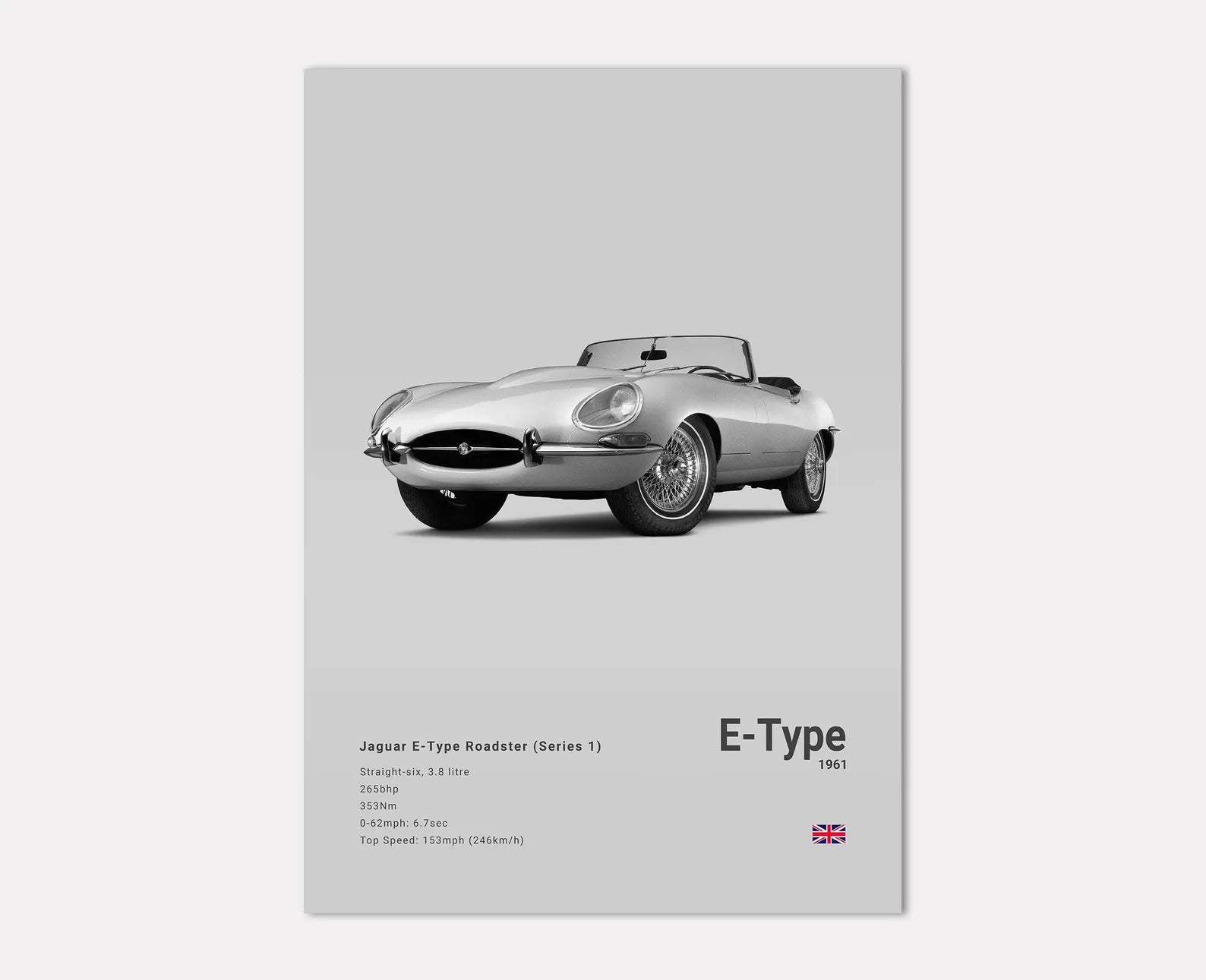 Jaguar E-Type Roadster Front Side Angle