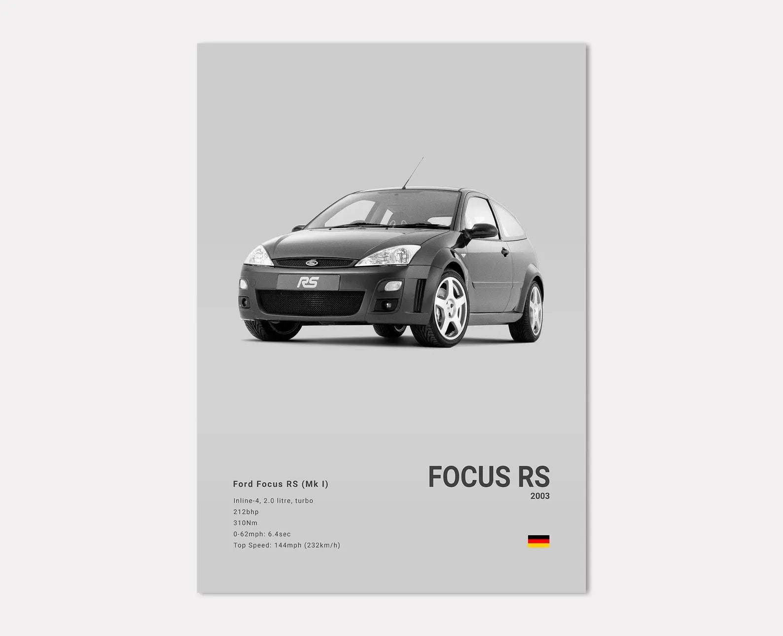 Ford Focus RS MK1 Front Side Angle