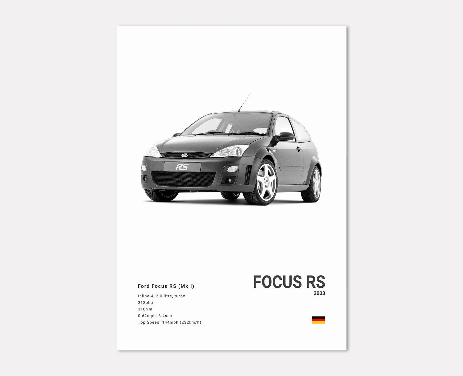 Ford Focus RS MK1 Front Side Angle