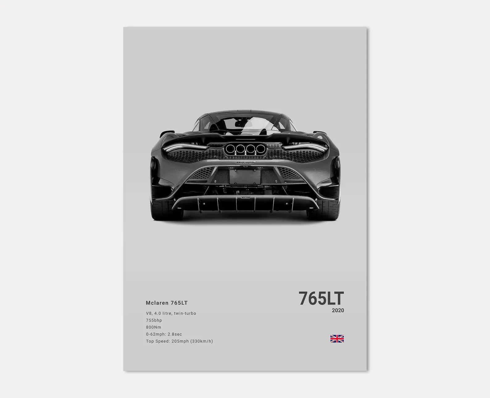 McLaren 765LT Rear End Angle